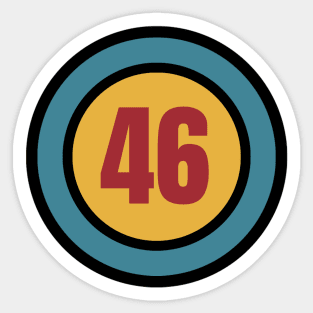 The Number 46 - forty six - forty sixth - 46th Sticker